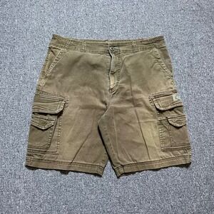 Unionbay Cargo Shorts 36 Brown Canvas Utility Multi Pocket Stretch Gorpcore